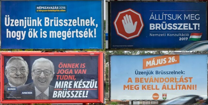 menekultellenes plakatok 2 Magyar Péter kormányoz: megnyílt az út Brüsszel anyázása felé